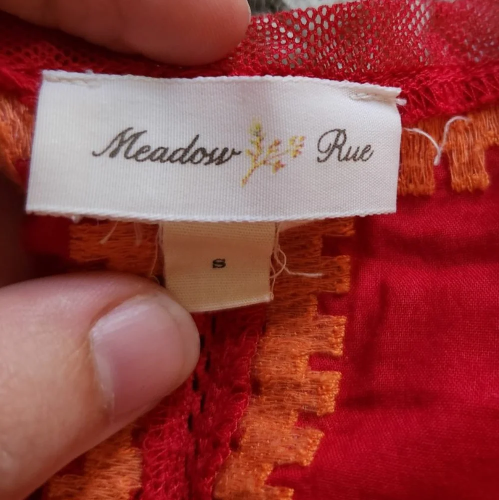 Meadow Rue XS Red & Orange Floral Tank